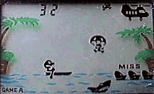 パラシュートの画面3(ミス3回)